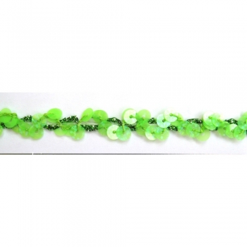 Paillettenborde Neon-Holo grün SONDERPREIS